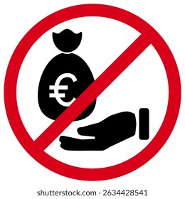 Símbolo de Proibição de Corrupção Permitida, Antissuborno e Pagamentos Ilícitos
