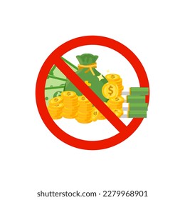 no corruption concept flat design vector