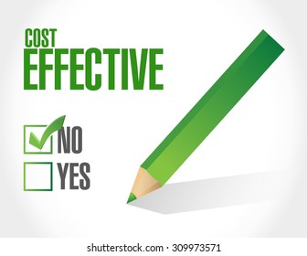 no Cost effective selection sign concept illustration design graphic