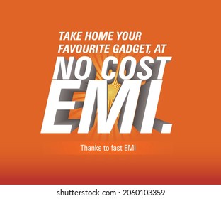 No cost EMI ad flyer layout background