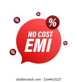 No cost EMI ad flyer layout background. Vector illustration