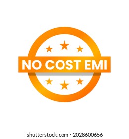 No Cost EMI Finance Banking Icon Design Vector