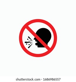 no cough icon, do not sneeze vector