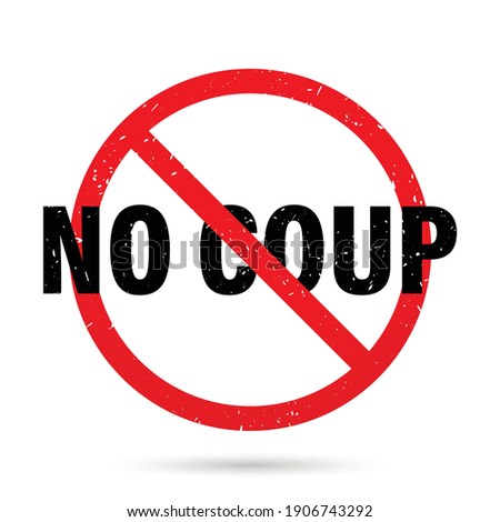 No coup sign. Vector illustration