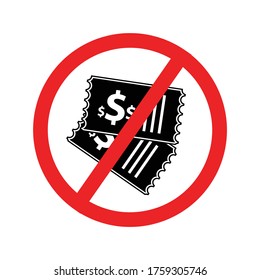 No coupon sign icon vector