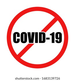 No Covid 19 Sign Illustration