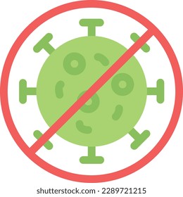 no covid Vector illustration on a transparent background. Premium quality symmbols. Line Color vector icons for concept and graphic design.