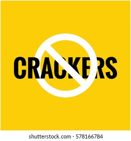 No Crackers (Flat Style Vector Illustration Concept Design)