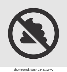 No crap. No shit. Simple black and white vector icon