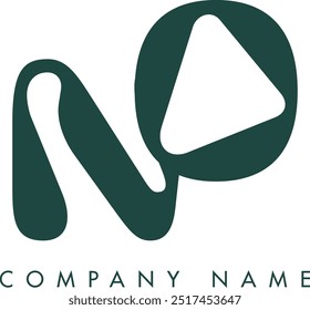 NO diseño de Vector de logotipo de letra abstracta moderna creativa. Utilizable para su empresa o negocio e identidad de marca.