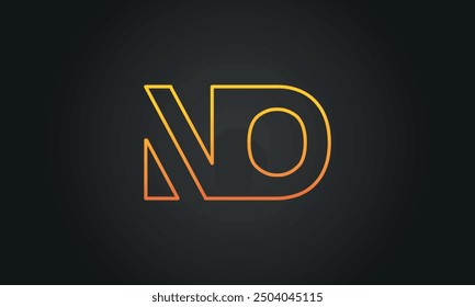 NO creative and modern letter logo design. NO logo design vector in black background.