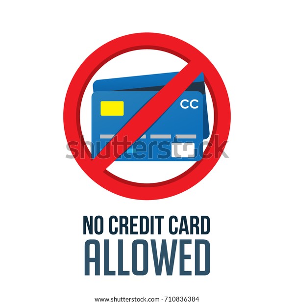 No Credit Card Allowed Stock Vector Royalty Fre