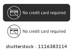 No credit card required boards, benners, templates. icons of credit card with the denial sign. 