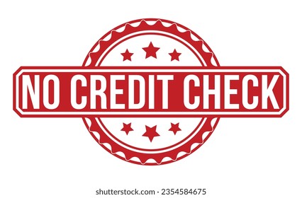 No Credit Check stamp red rubber stamp on white background. No Credit Check stamp sign. No Credit Check stamp.