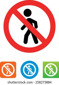 No Crossing Icon