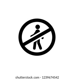 no crosswalk icon. Simple glyphvector of ban set for UI and UX, website or mobile application on white background