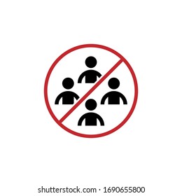 No crowds allowed icon