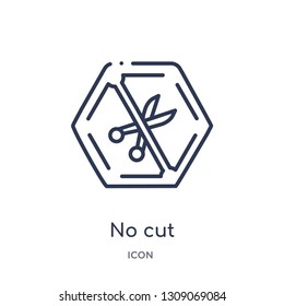 no cut icon from signs outline collection. Thin line no cut icon isolated on white background.