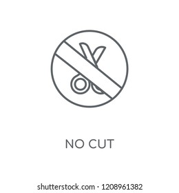 No cut linear icon. No cut concept stroke symbol design. Thin graphic elements vector illustration, outline pattern on a white background, eps 10.