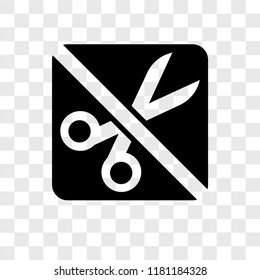 No cut vector icon isolated on transparent background, No cut logo concept
