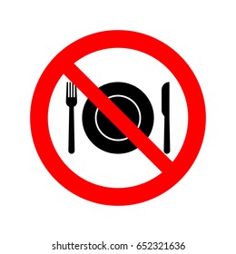 No cutlery sign.