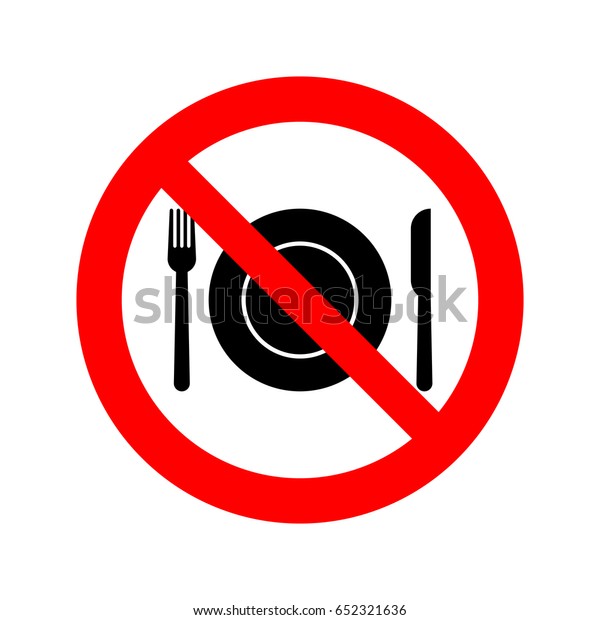 No Cutlery Sign Stock Vector (Royalty Free) 652321636 | Shutterstock