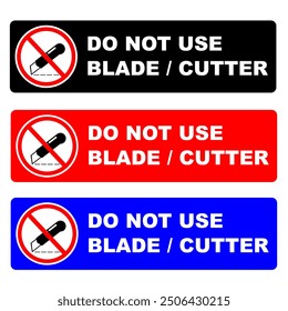 no cutter or no sharp object sign. do not use blade or cutter symbol silhouette vector printable