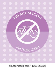 No Cycle Icon for Web, Applications, Software & Graphic Designs.