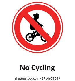 No Cycling  Vector icon which can easily modify or edit

