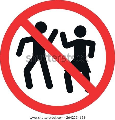 No dancing sign. Dancing is prohibited sign. Forbidden signs and symbols.