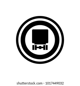 no dangerous cargo vector road sign icon