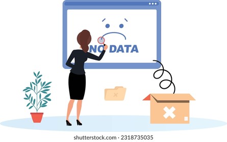 No data concept illustration, File not Found, empty folder...