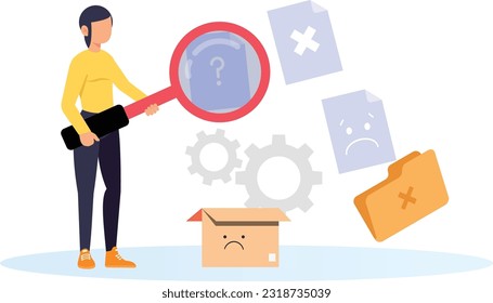 No data concept illustration, File not Found, empty folder...