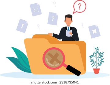 No data concept illustration, File not Found, empty folder...