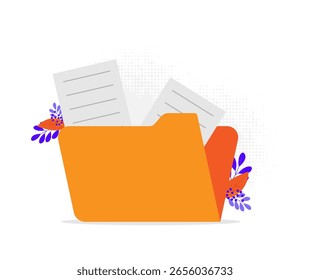 Sem ilustração de conceito de dados com design simples e feminino 