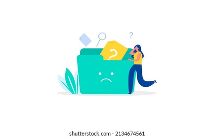 No Data, Empty Data Concept Illustration Vector