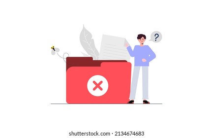 No Data, Empty Data Concept Illustration Vector