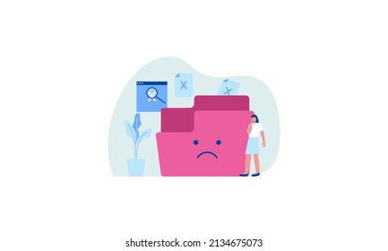 No Data, Empty Data Concept Illustration Vector