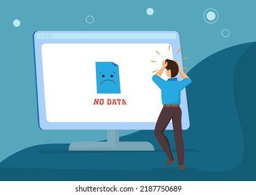 No Data, Empty Data Concept Illustration Vector