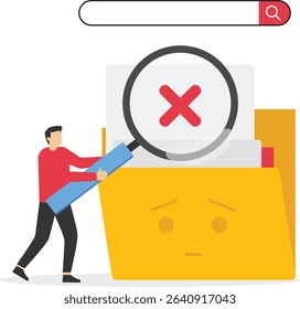 No data found concept. Illustration for websites, landing pages, mobile application, banner and posters. stock illustration

