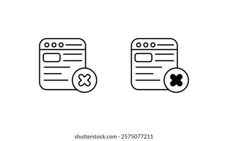 No Data Found icon design with white background stock illustration