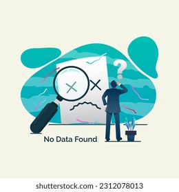 No data found. Illustration for sites, banner design vector illustration