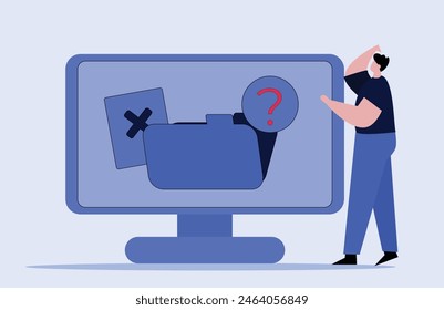 no data illustration concept, suitable for website and application design