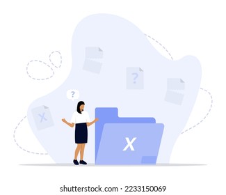No data illustration vector concept. Illustration for websites, landing pages, mobile applications, posters and banners