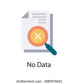 No Data vector Flat Icon Design illustration. Web And Mobile Application Symbol on White background EPS 10 File