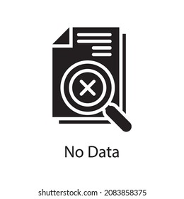 No Data vector Solid Icon Design illustration. Web And Mobile Application Symbol on White background EPS 10 File