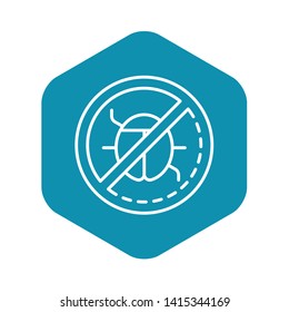 No data virus icon. Outline no data virus vector icon for web design isolated on white background