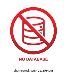No database sign isolated on white background vector illustration.