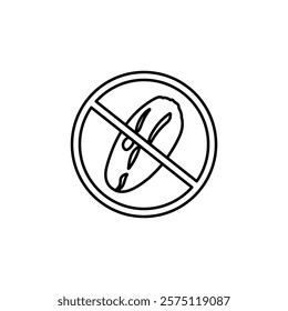 no date icon Simple outline illustration