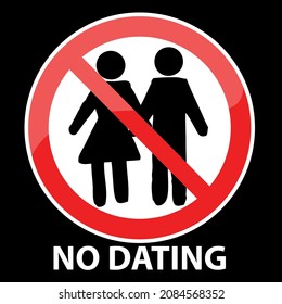 kein Dating, Aufkleber und Etikett
